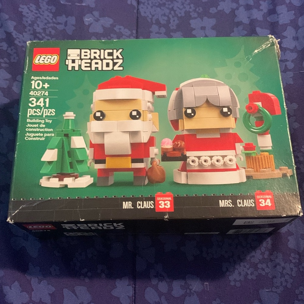 LEGO 40274 Mr. and Mrs. Claus 341 pieces santa shelf wear